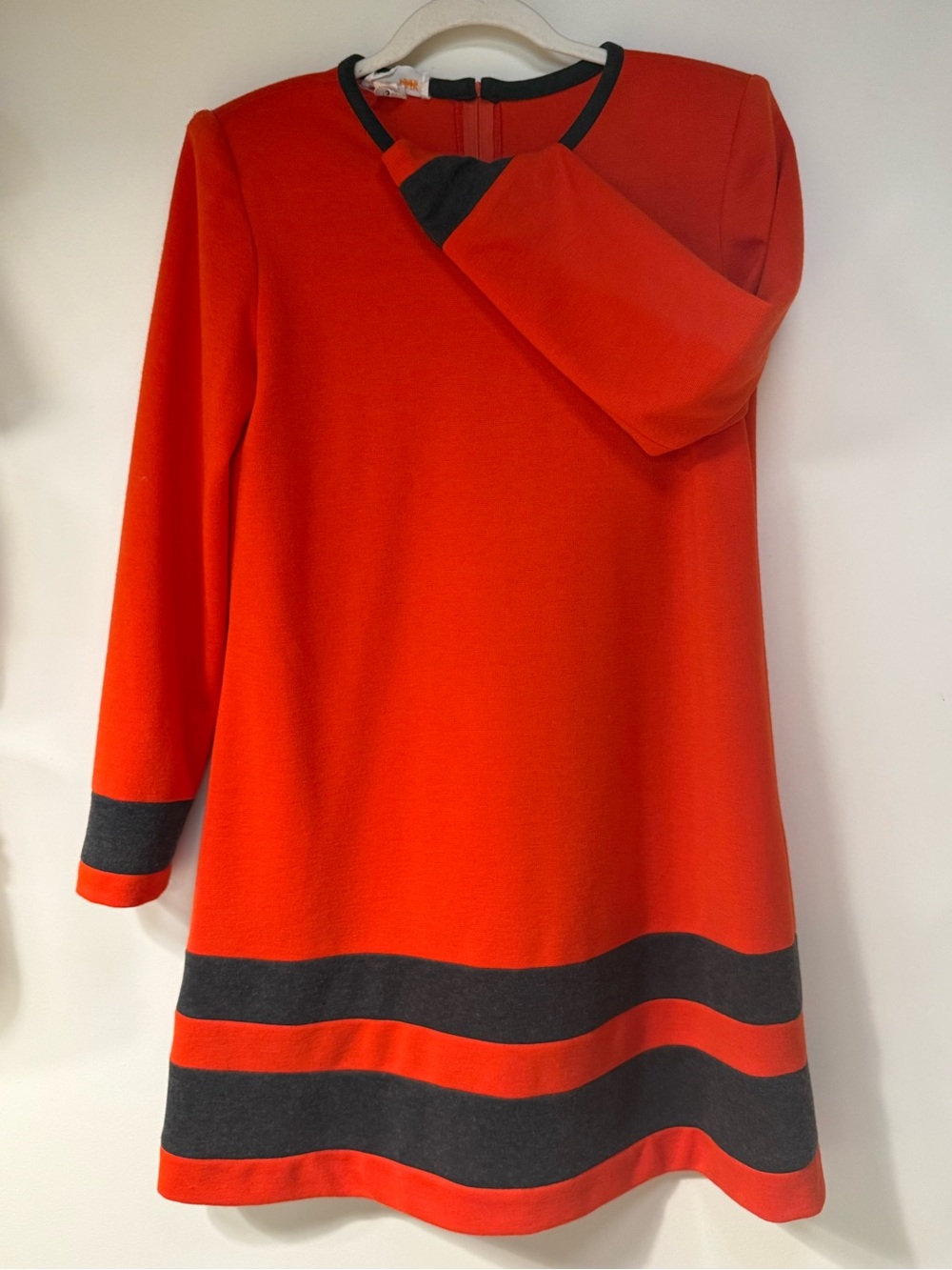 Vintage 1980s Dress Inspired by 1960s Mod Red A-Line Shiftdress by David Warren